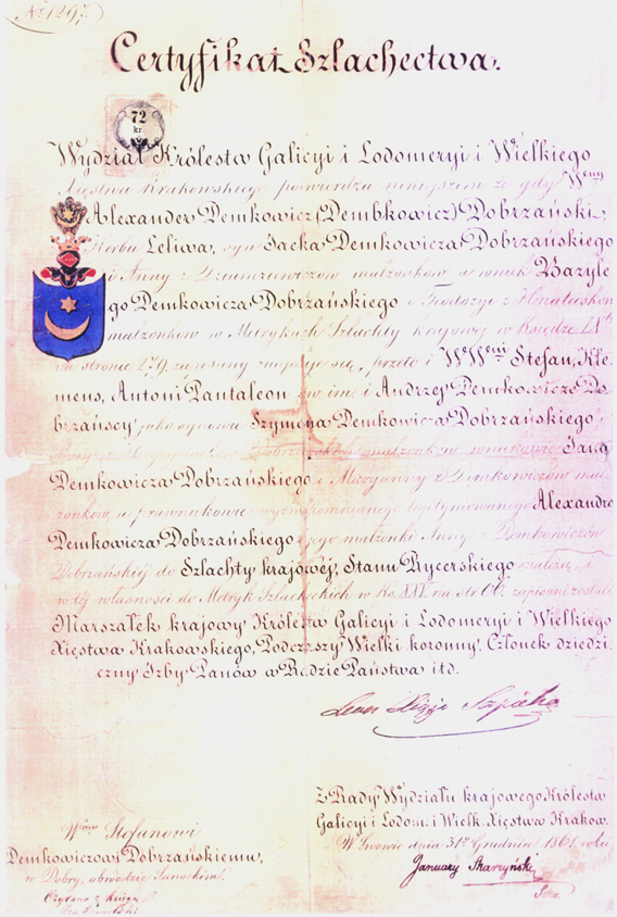 Certificate of Nobility
